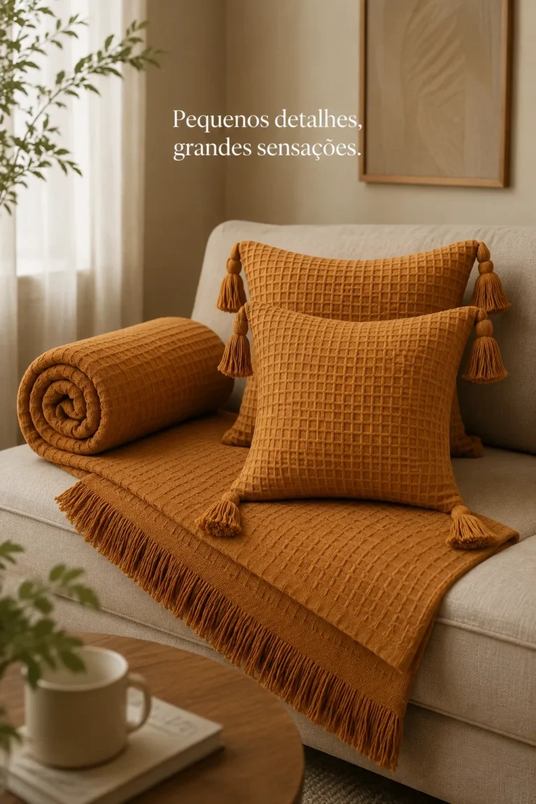 Manta Decorativa para Sofa que Aquece a Sala
