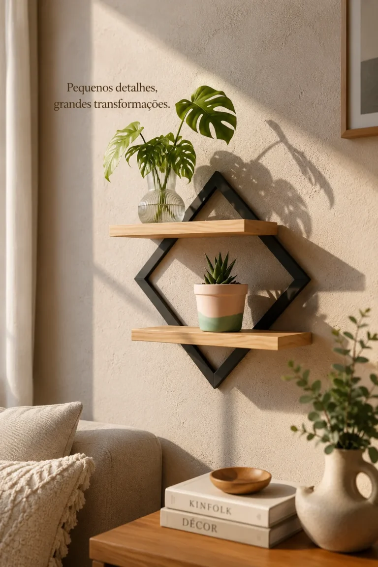 Prateleira Decorativa Dupla Que Valoriza a Parede
